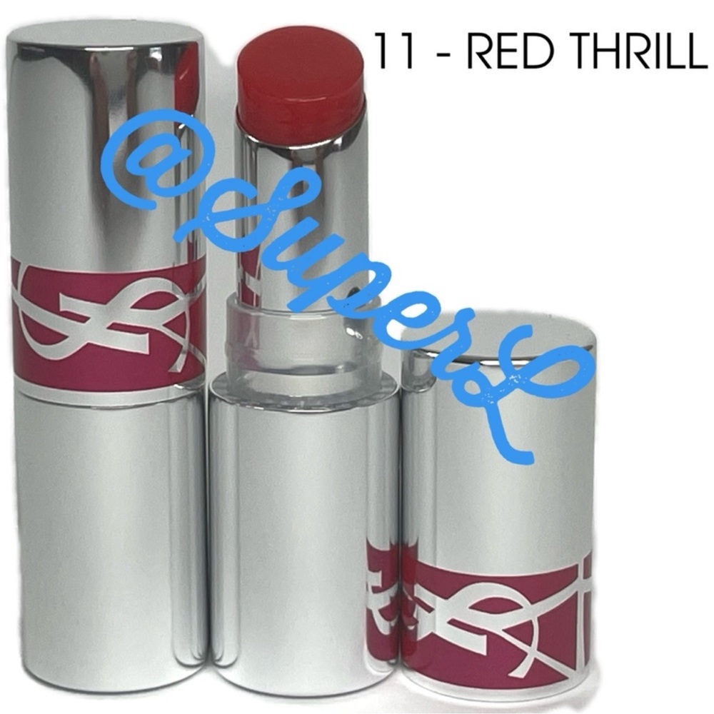 2/$30 NEW Yves Saint Laurent Candy Glaze Lip Gloss Stick Lipstick 11 Red